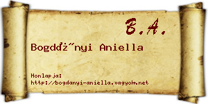 Bogdányi Aniella névjegykártya